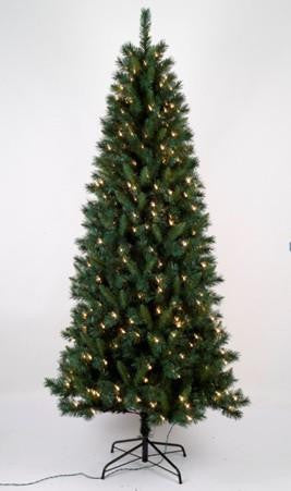 4.5' Pre-lit Slim Pine Artificial Christmas Tree - Clear Lights