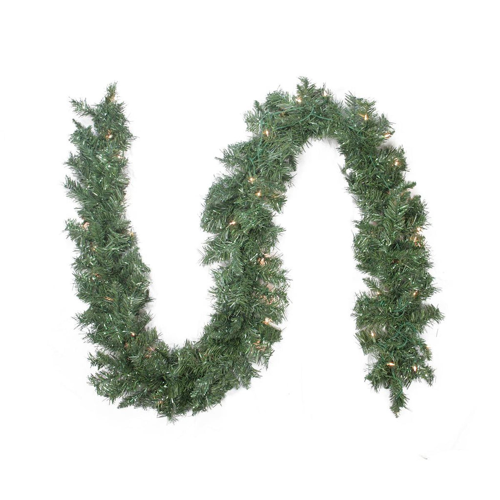 9' x 10" Pre-lit Minetoba Pine Artificial Christmas Garland - Clear Lights