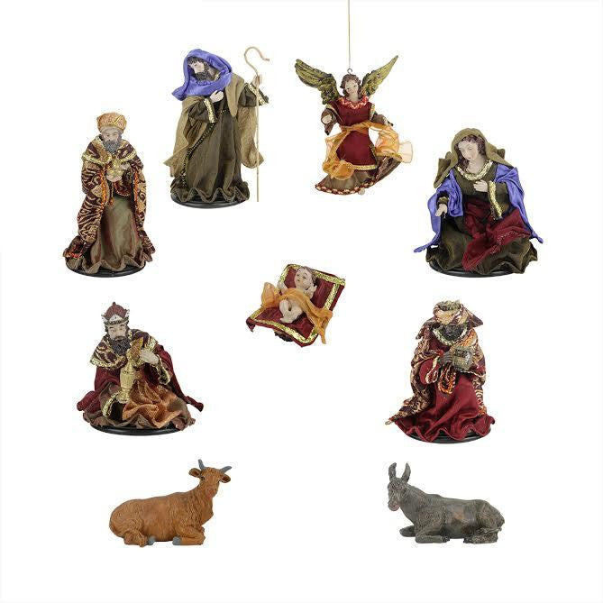 9-Piece Inspirational Holy Family and Three Kings Religious Christmas Nativity Set