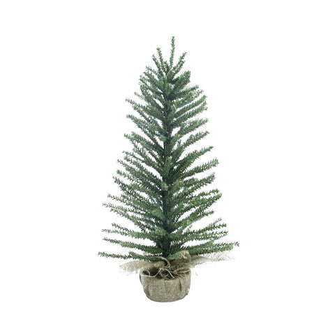 3' Traditional Green Mini Pine Artificial Christmas Tree in Burlap Sack - Unlit