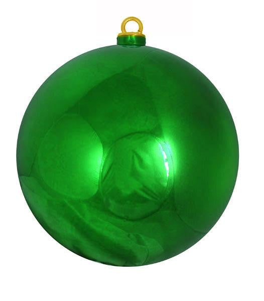 Shatterproof Shiny Xmas Green Christmas Ball Ornament 12" (300mm)