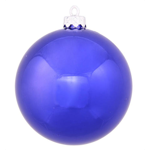 Shatterproof Shiny Cobalt Blue Christmas Ball Ornament 8" (200mm)