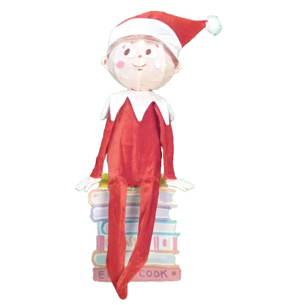 32" Pre-Lit Elf on the Shelf 3-D Sitting Elf Christmas Yard Art Decoration - Clear Lights