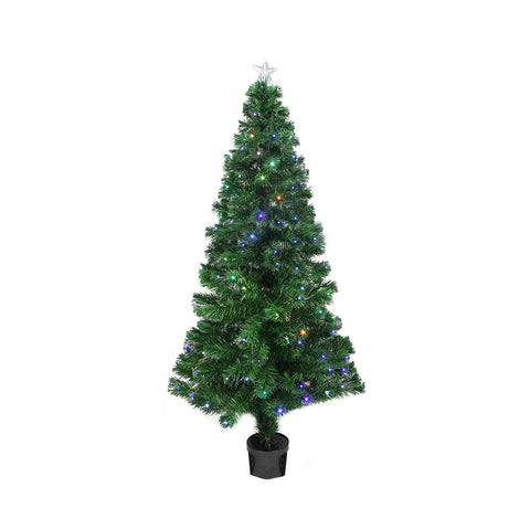 3' Pre-Lit LED Color Changing Fiber Optic Christmas Tree with Star Tree Topper