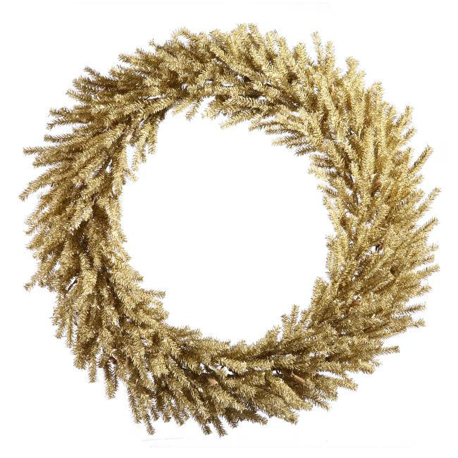 30" Sparkling Champagne Artificial Christmas Wreath - Unlit