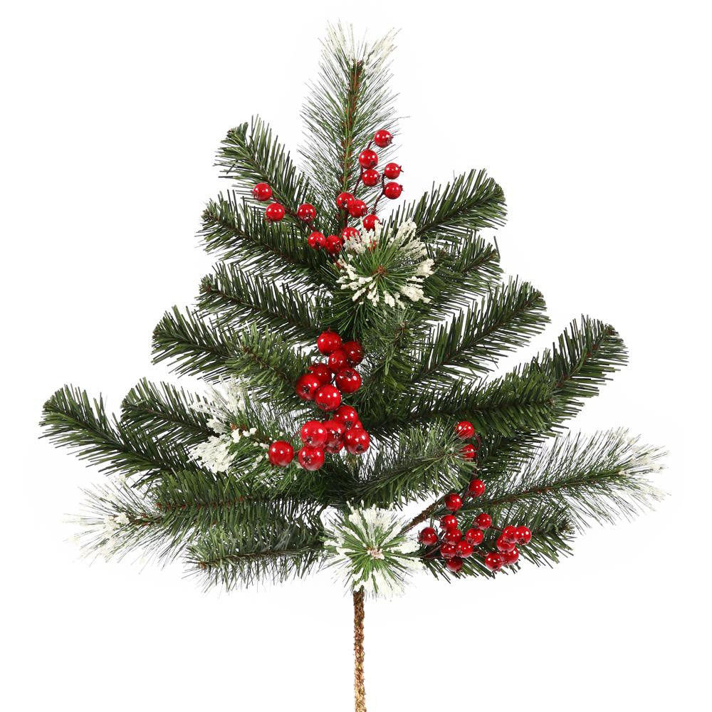 24" Siegal Red Berry Pine Artificial Christmas Spray