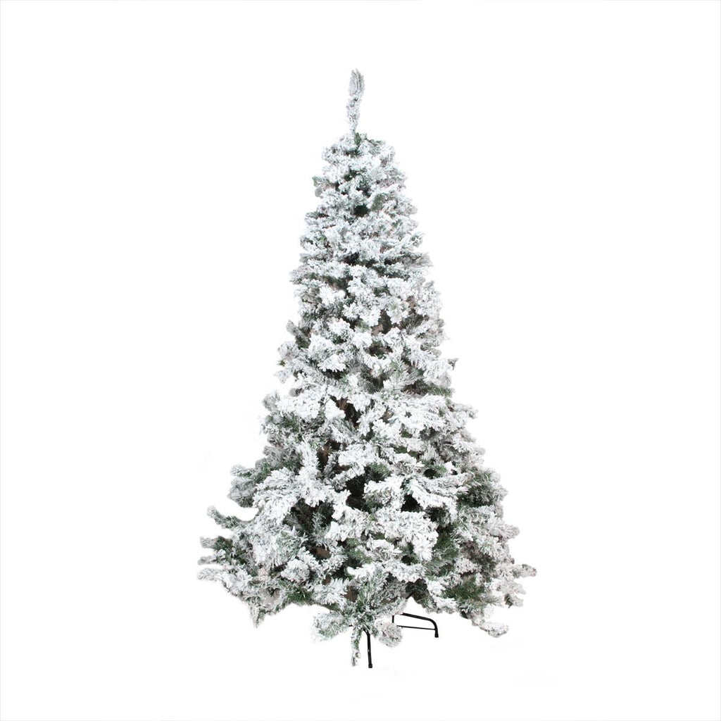 9' Heavily Flocked Pine Medium Artificial Christmas Tree - Unlit