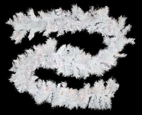 9' x 10" White Iridescent Mixed Pine Artificial Christmas Garland - Unlit