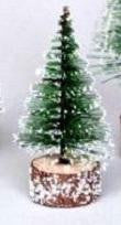 5" Green Frosted Artificial Village Christmas Tree - Unlit