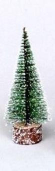 9" Green Frosted Artificial Village Christmas Tree - Unlit