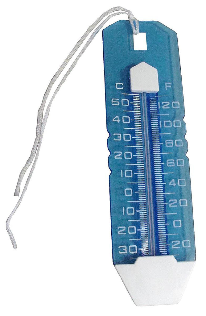 10.25" Blue and White Jumbo Easy-Read Swimming Pool Thermometer with Cord