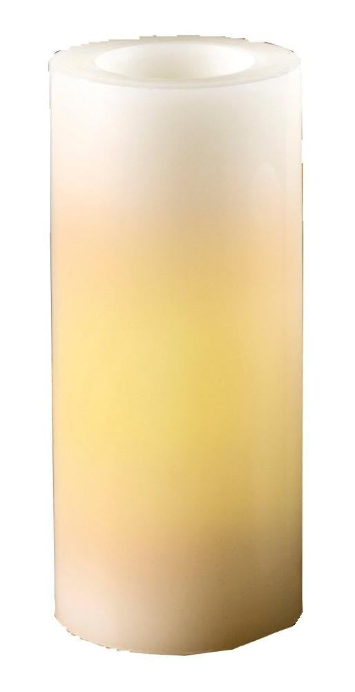 Large 9" White LED Lighted Flameless Battery Operated Unscented Pillar Candle