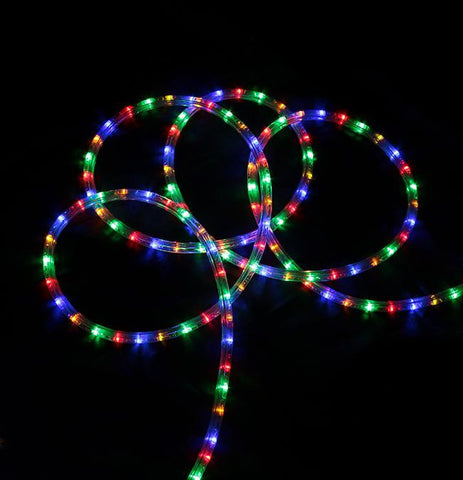 18' Multi-Color LED Indoor-Outdoor Christmas Rope Lights