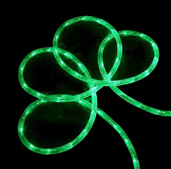 150' Commericial Grade Green LED Indoor-Outdoor Christmas Rope Lights on a Spool