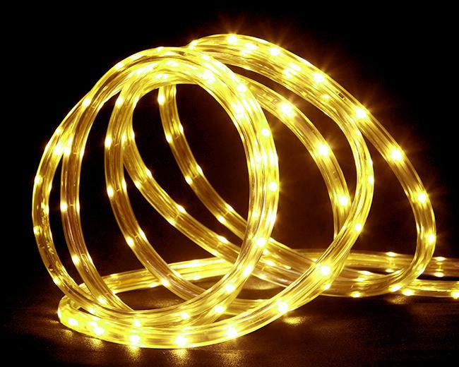 150' Commericial Grade Yellow LED Indoor-Outdoor Christmas Rope Lights on a Spool