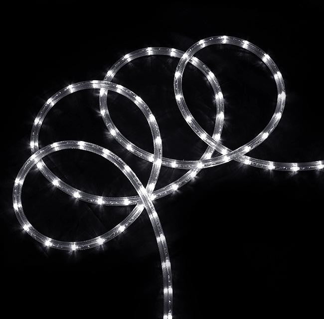 150' Commericial Grade Pure White LED Indoor-Outdoor Christmas Rope Lights on a Spool