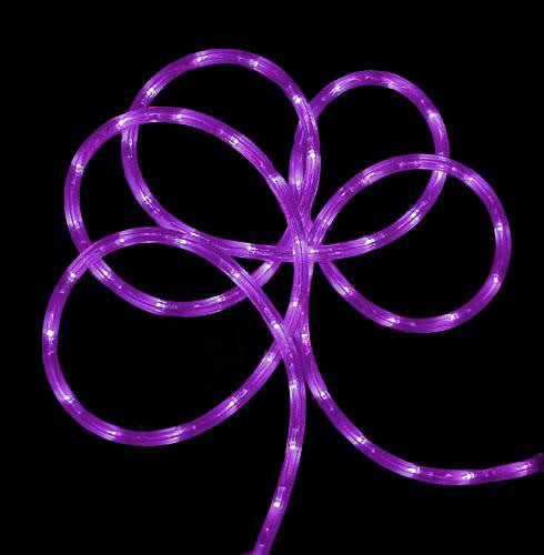 18' Light Purple LED Indoor-Outdoor Christmas Rope Lights