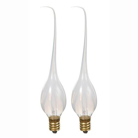 Pack of 2 Silicone Flicker Flame Electric Candle Lamp Replacement Light Bulbs