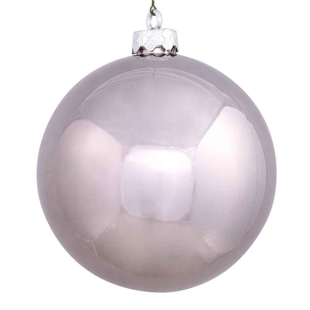 19ct Pewter Gray UV Resistant Shatterproof Shiny Christmas Ball Ornaments 2.4" (60mm)