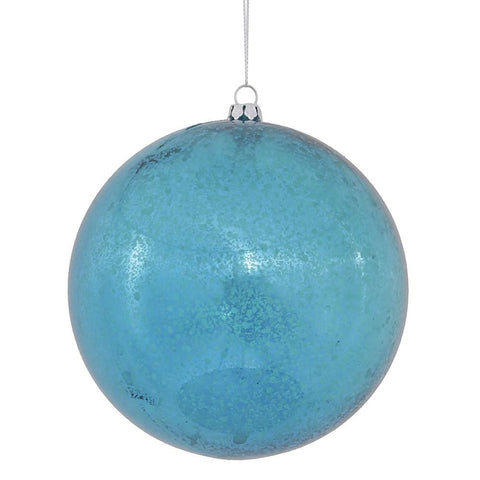 4.75" (120mm) Shiny Turquoise Blue Mercury Finish Christmas Ball Ornament