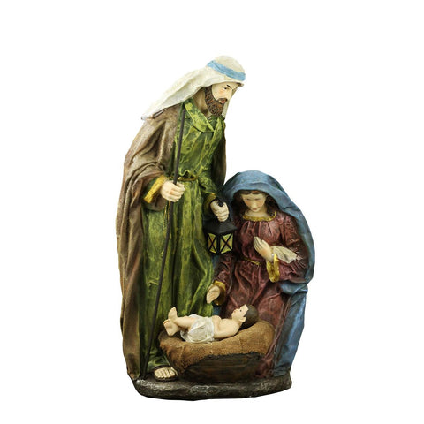 20" Lighted Religious Holy Family Nativity Statue with Lantern