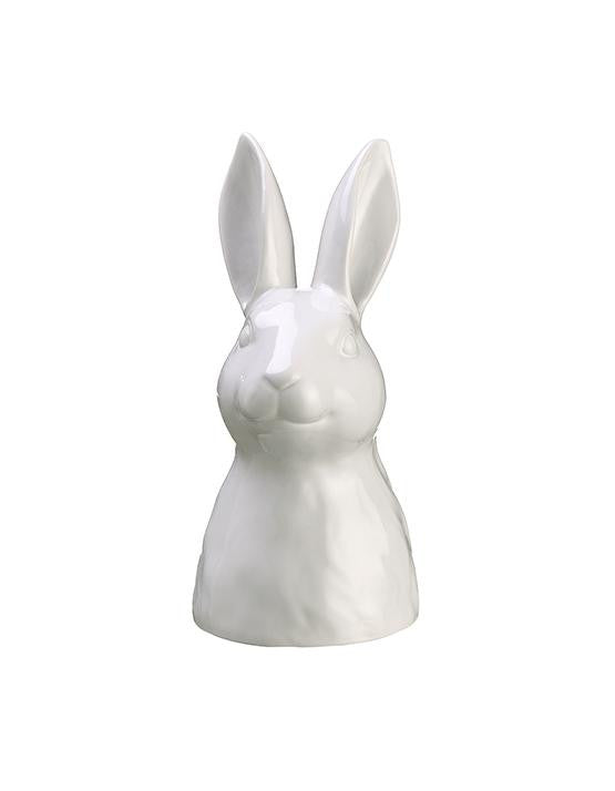 8.75" White Bunny Rabbit Bust Ceramic Easter Spring Decoration Figure