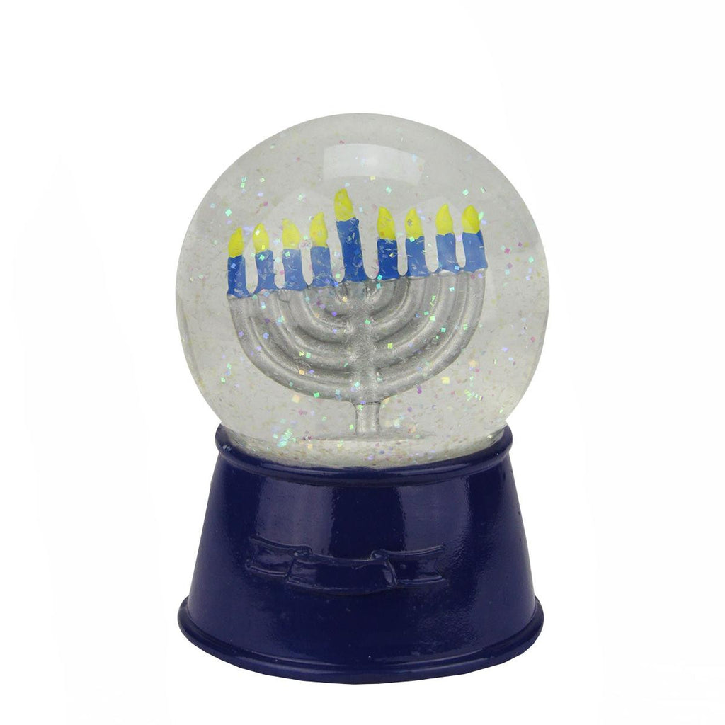 5.5" Hanukkuh Chanukah Holiday Snow Globe Glitterdome with Menorah