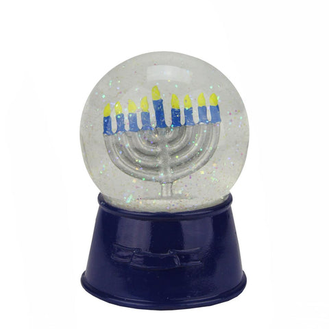 5.5" Hanukkuh Chanukah Holiday Snow Globe Glitterdome with Menorah