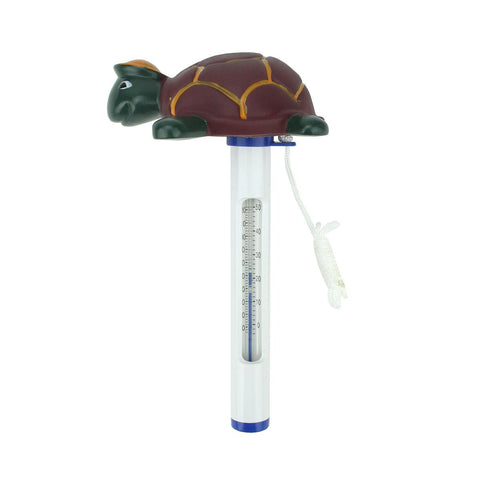 8" Turtle with Cap Floating Swimming Pool Thermometer with Cord