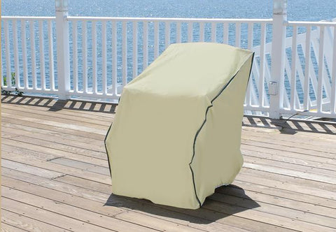 Durable Outdoor Patio Vinyl Chair Cover - Khaki