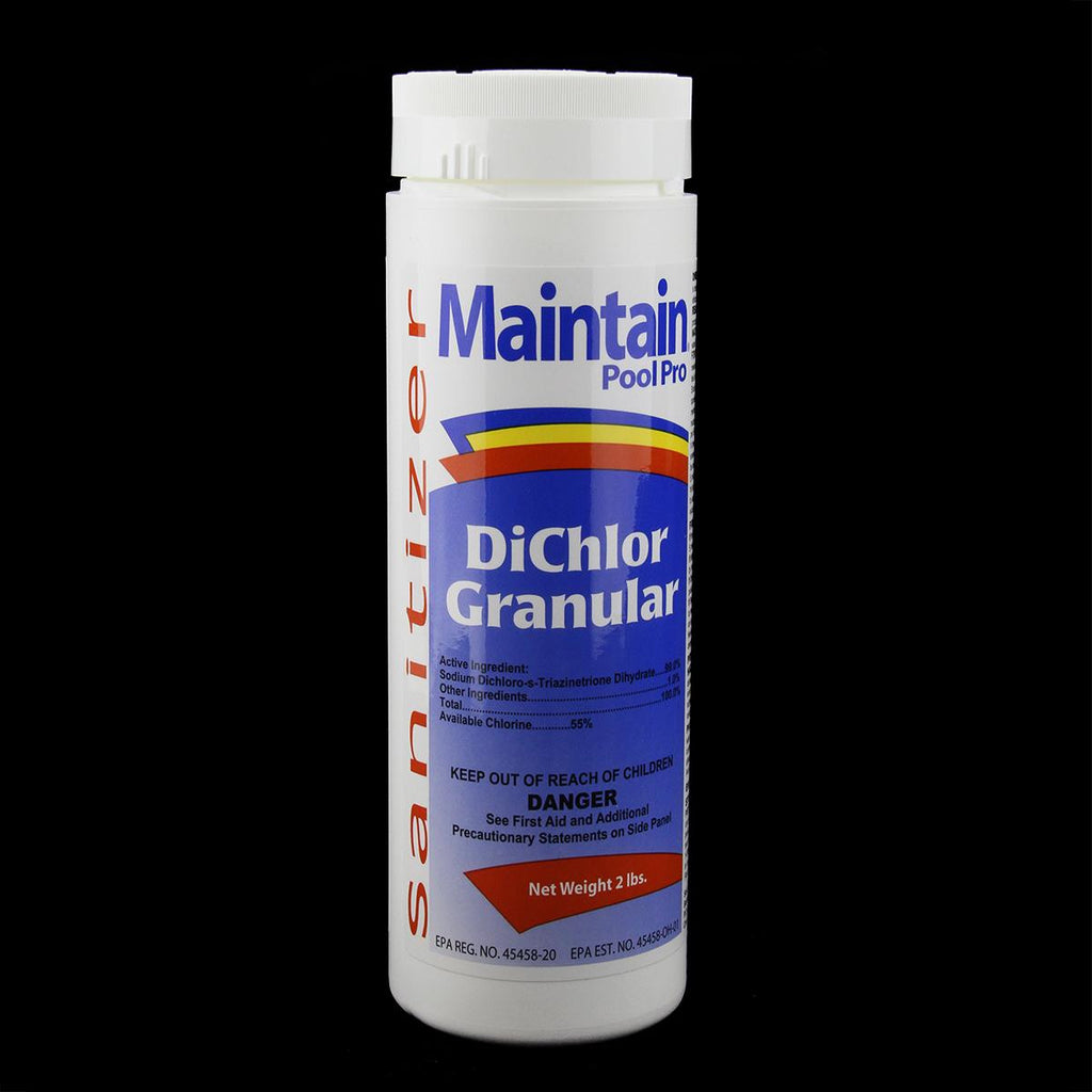 Maintain Pool Pro Sanitizer Concentrated Stabilized Chlorinating DiChlor Granular 2lbs