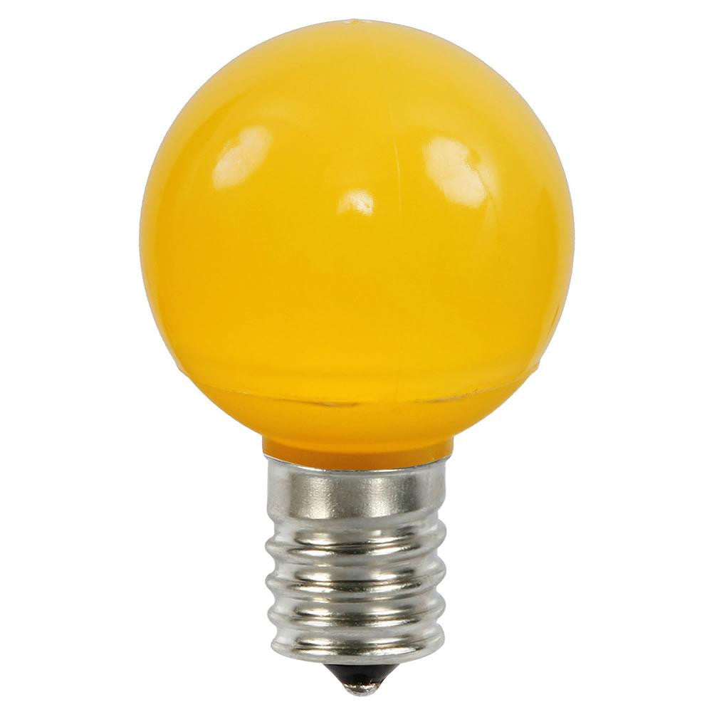 Pack of 25 Yellow Ceramic LED G50 Christmas Replacement Bulbs