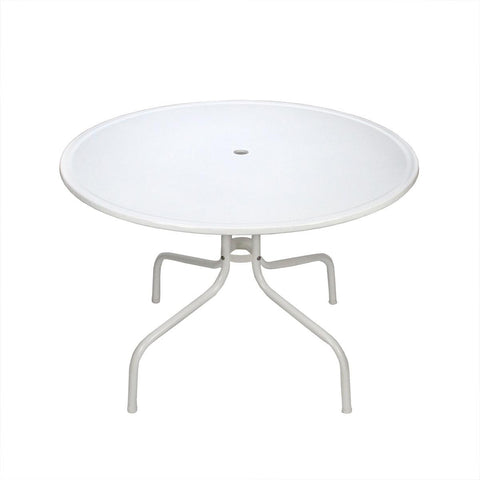 39.25" White Retro Metal Tulip Outdoor Dining Table