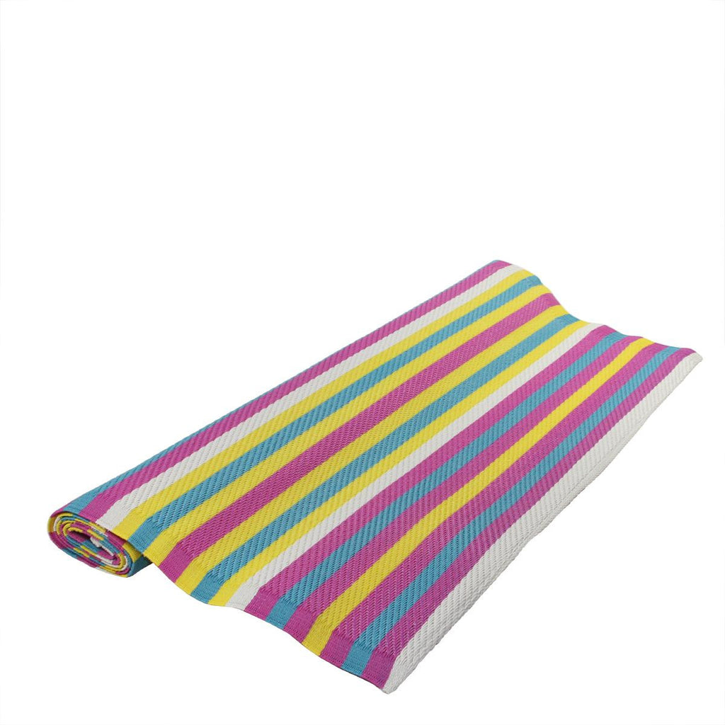 4' x 6' Fancy Fair Sensational Stripes Outdoor Patio Area Throw Rug