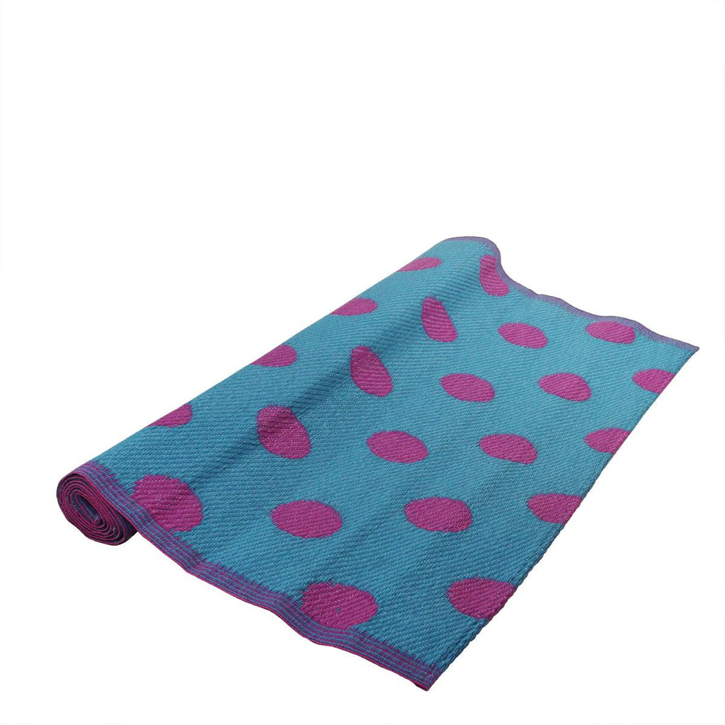 4' x 6' Fancy Fair Playful Polka Dots Outdoor Patio Area Throw Rug