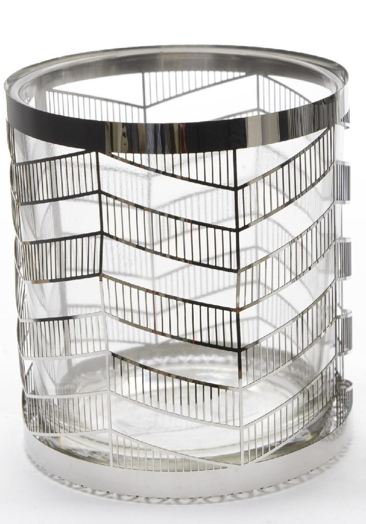 4" City Chic Glass Votive Candle Holder with Stainless Steel Cover