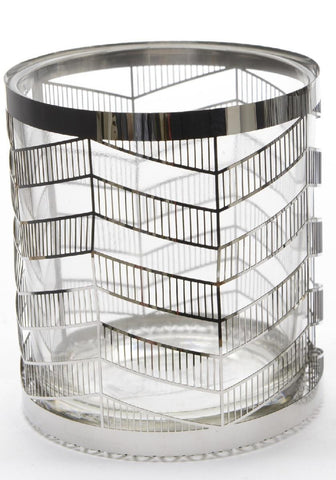 4" City Chic Glass Votive Candle Holder with Stainless Steel Cover