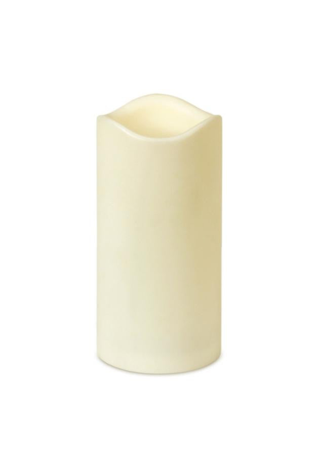 6" Ivory Battery Operated Flameless LED Lighted Flickering Wax Christmas Pillar Candle