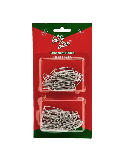 125ct Silver Metal Christmas Ornament Hooks - 1-3-8"