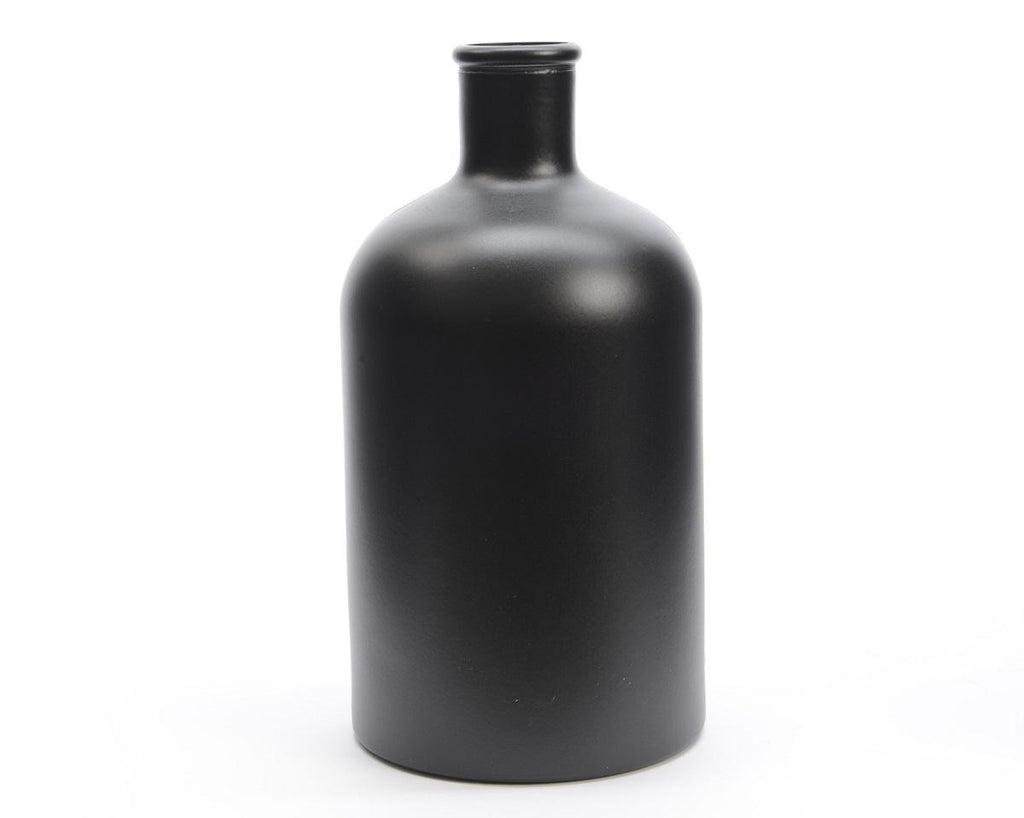 8.5" Basic Luxury Matte Blackboard Decorative Glass Bottle Vase