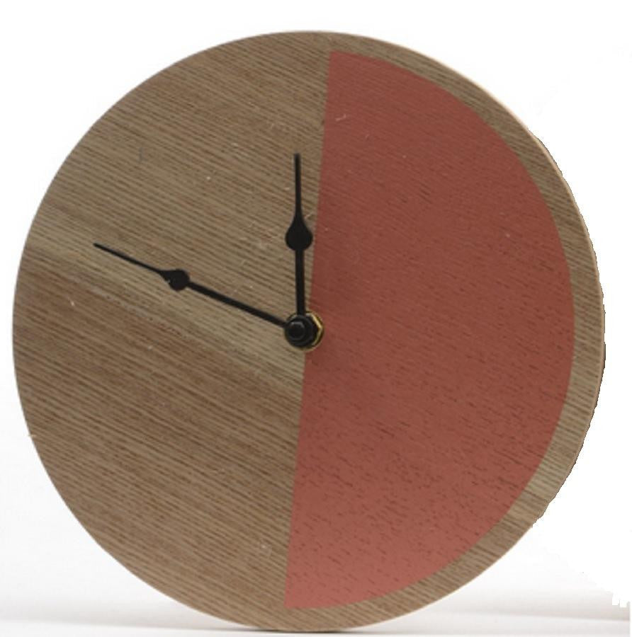 8" Basic Luxury Living Coral Pink Chic Modern Analog Wall Clock