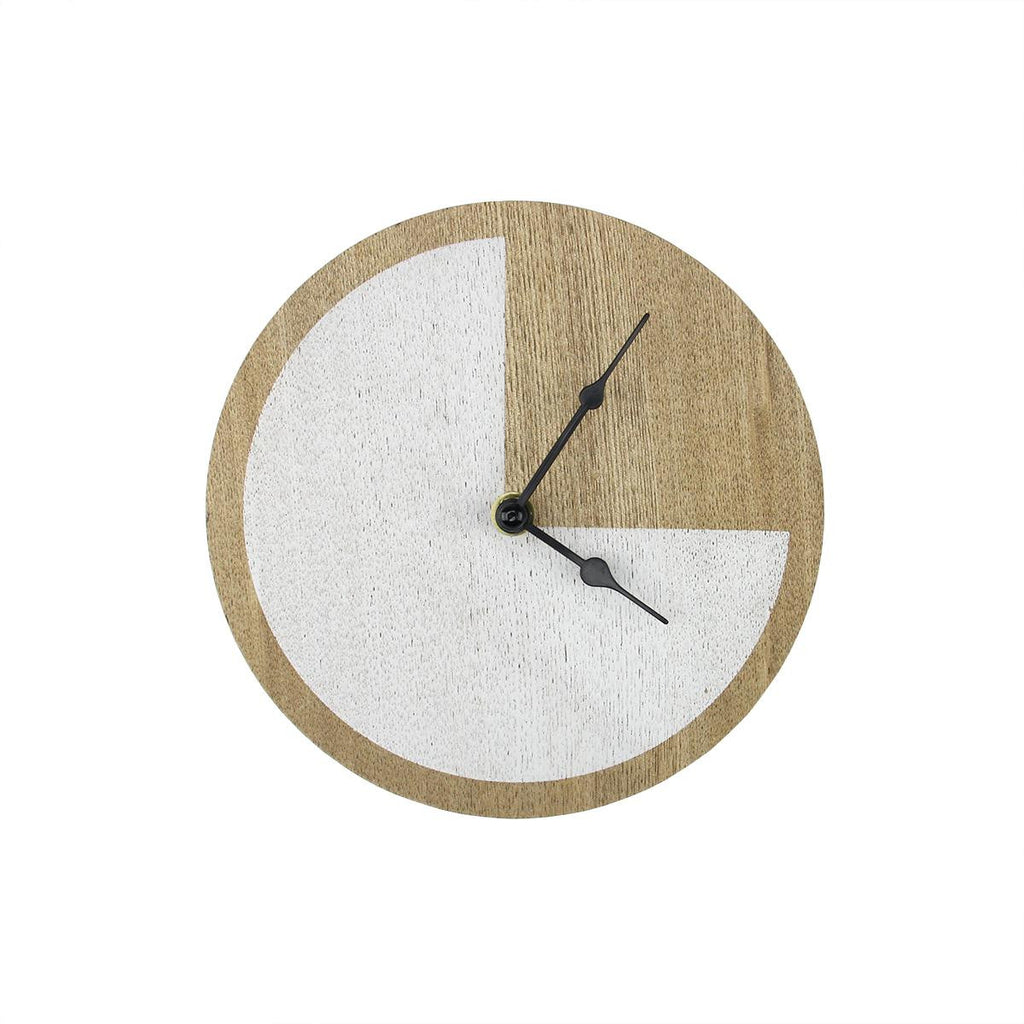 8" Basic Luxury Lily White Chic Modern Analog Wall Clock