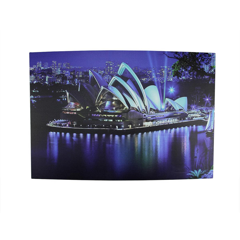 LED Lighted Famous Sydney Opera House Australia Canvas Wall Art 15.75" x 23.5"