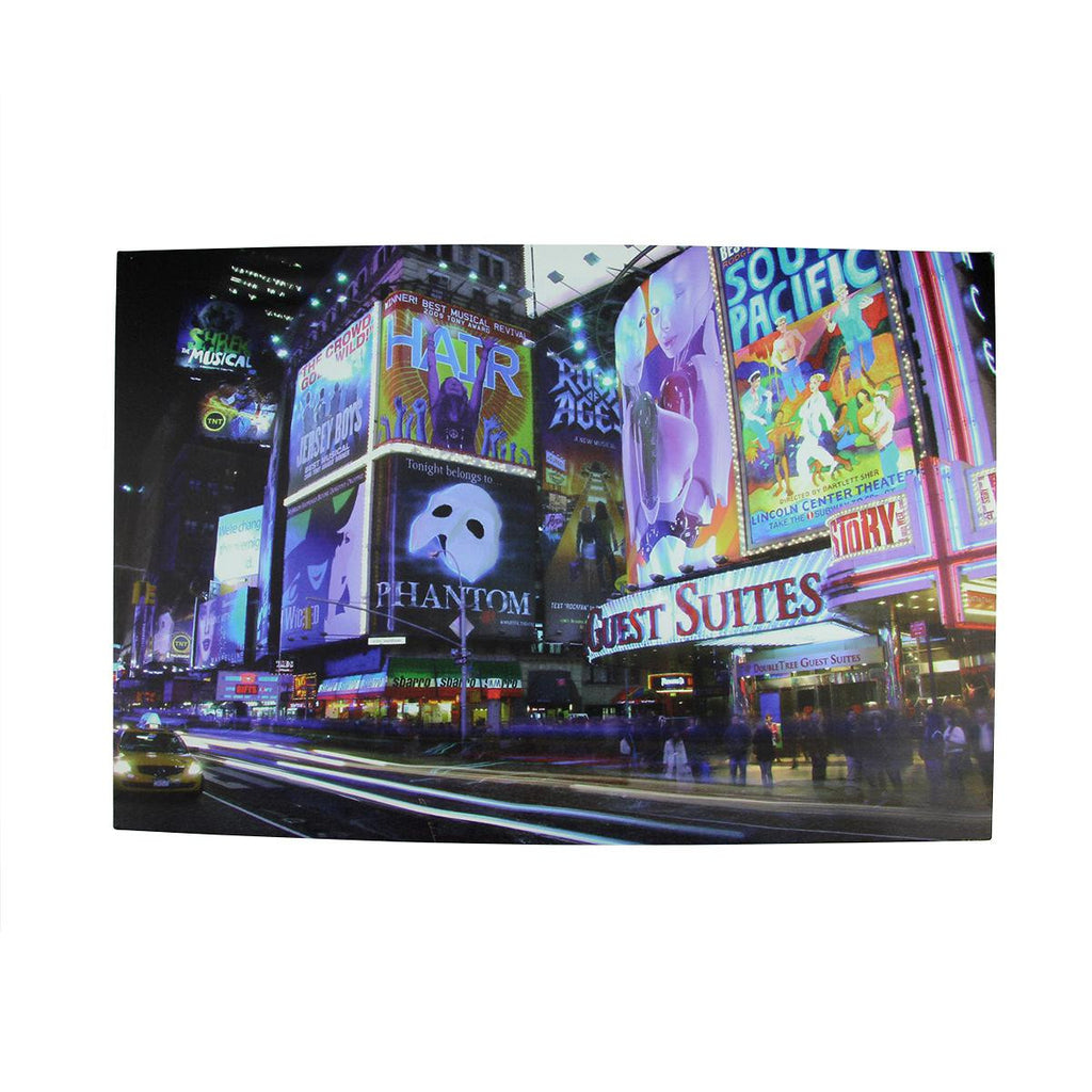 LED Lighted NYC Times Square Canvas Wall Art 15.75" x 23.5"