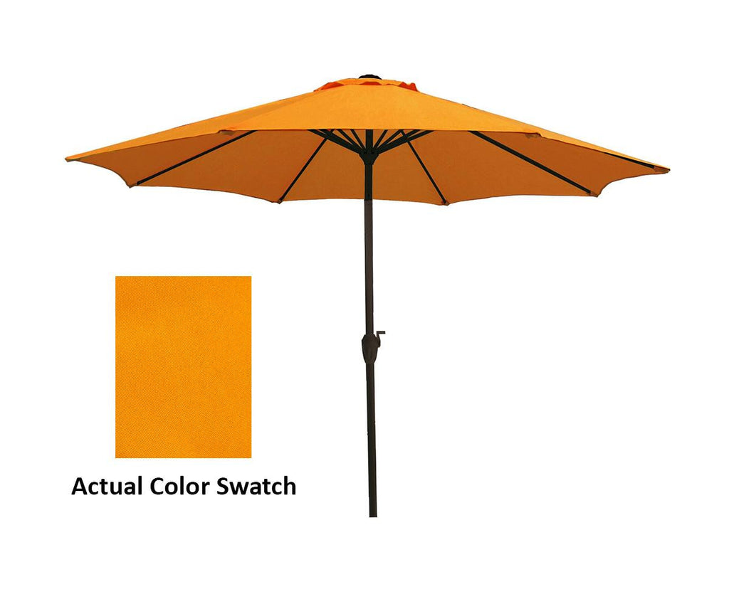 9' Outdoor Patio Market Umbrella with Hand Crank and Tilt - Marigold Yellow