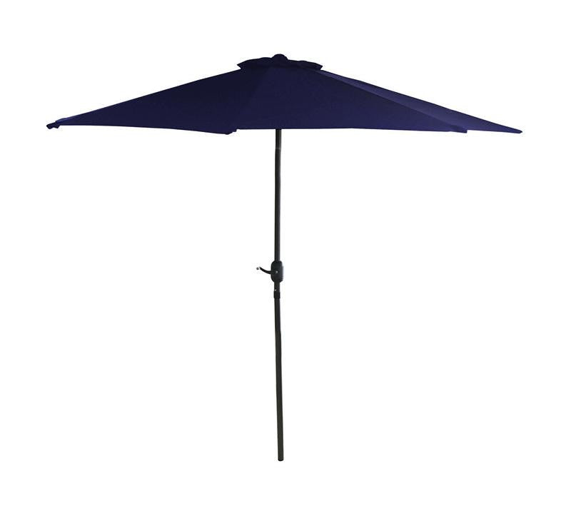 7.5' Outdoor Patio Market Umbrella with Hand Crank - Navy Blue