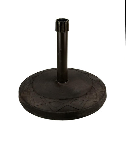 17.75" Brown Concrete Outdoor Patio Umbrella Base - 33lbs