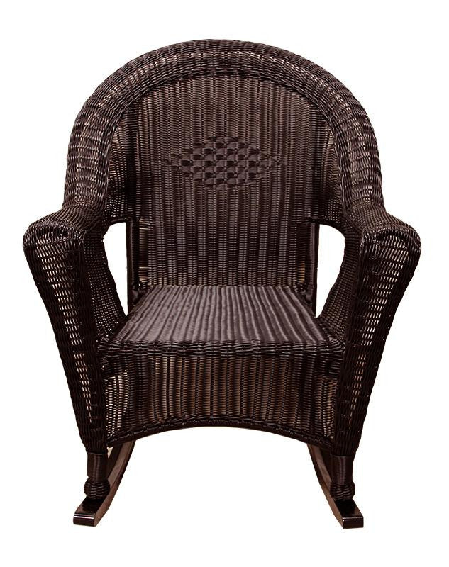 Brown Resin Wicker Rocking Chair Patio Furniture