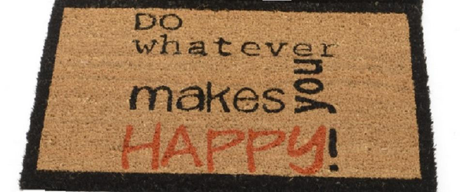 24" x 16" Basic Luxury "Do whatever makes you happy!" Coir Door Mat