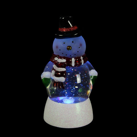 7.5" LED Lighted Color Changing Snowman Christmas Snow Globe Glitterdome